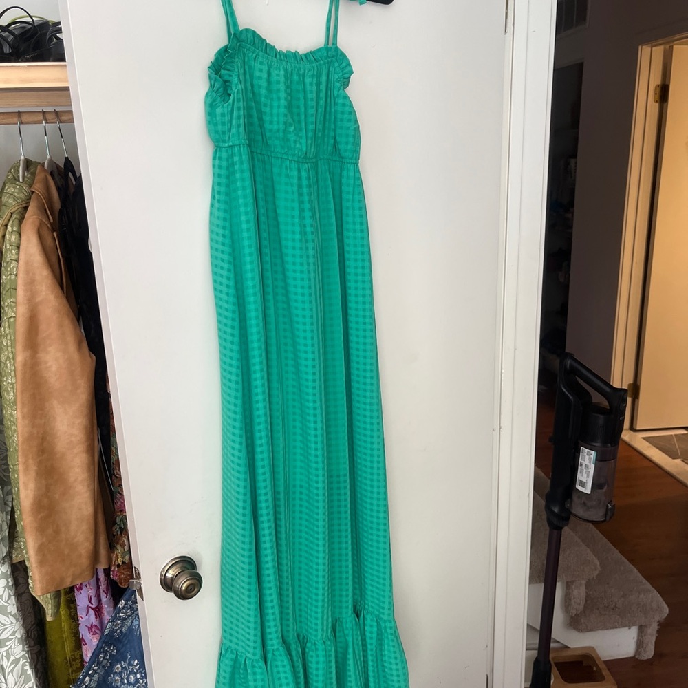 Aqua Vibrant Green Dress